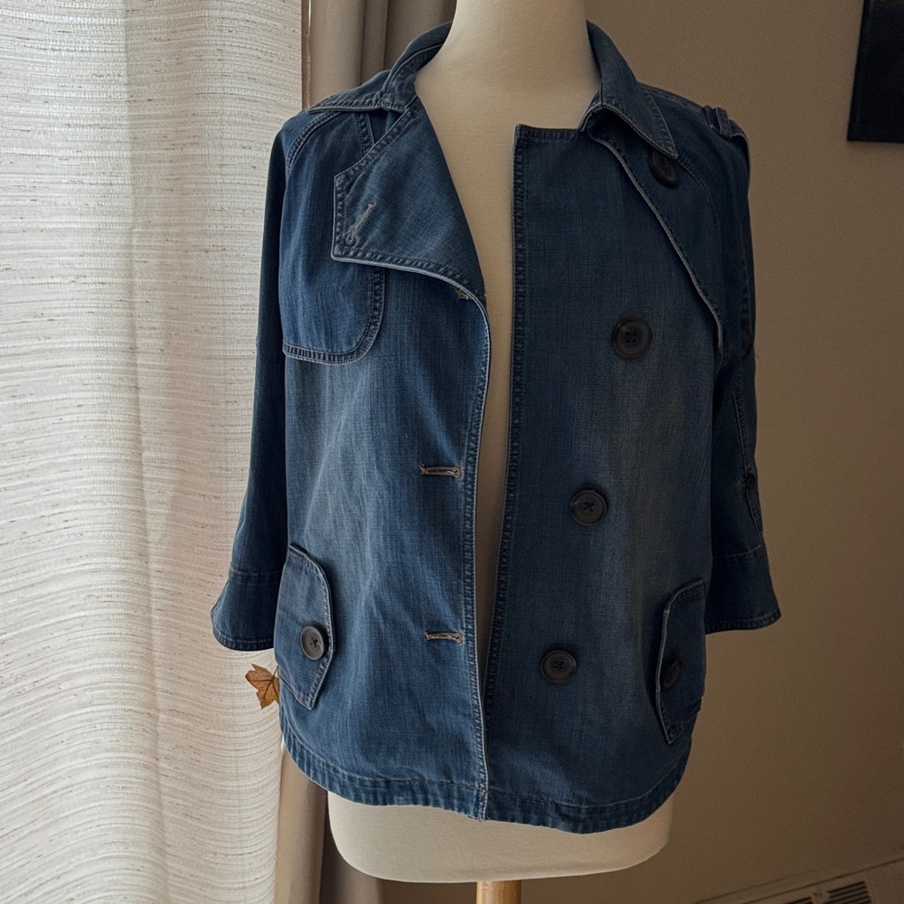 Chico's Dark Blue Jean Jacket